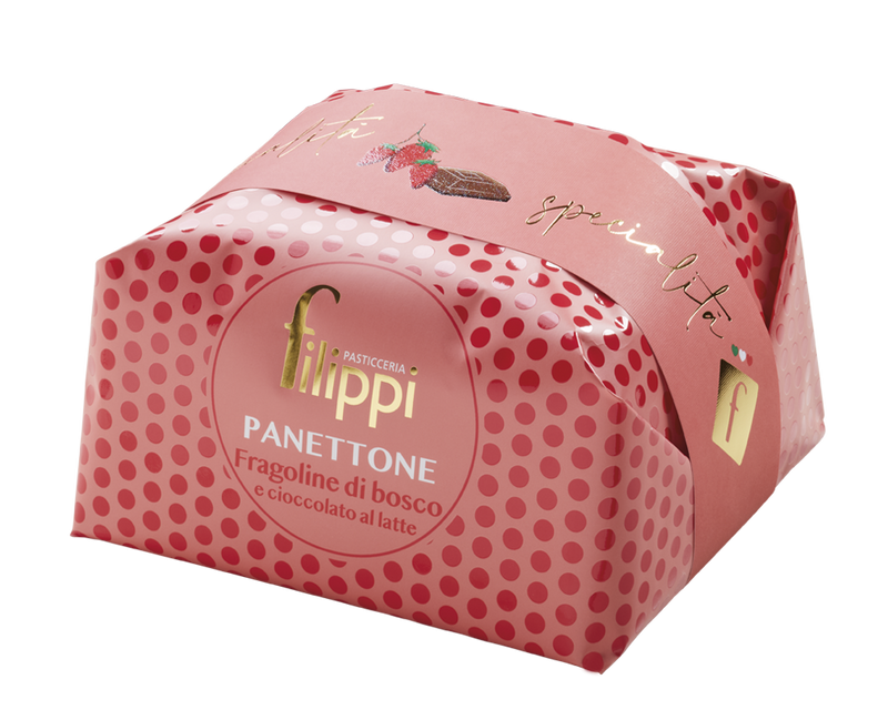 Itališkas pyragas su žemuogėmis ir pienišku šokoladu - Panettone Fragoline di Bosco e Cioccolato