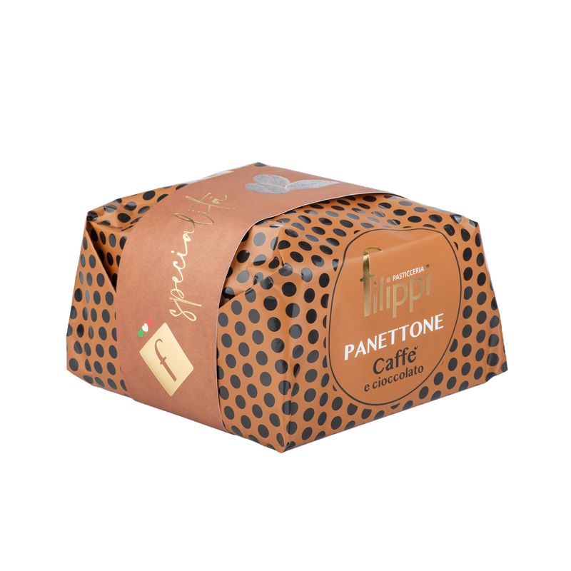 Itališkas kalėdinis pyragas su kava ir juoduoju šokoladu - Panettone Caffe e Cioccolato